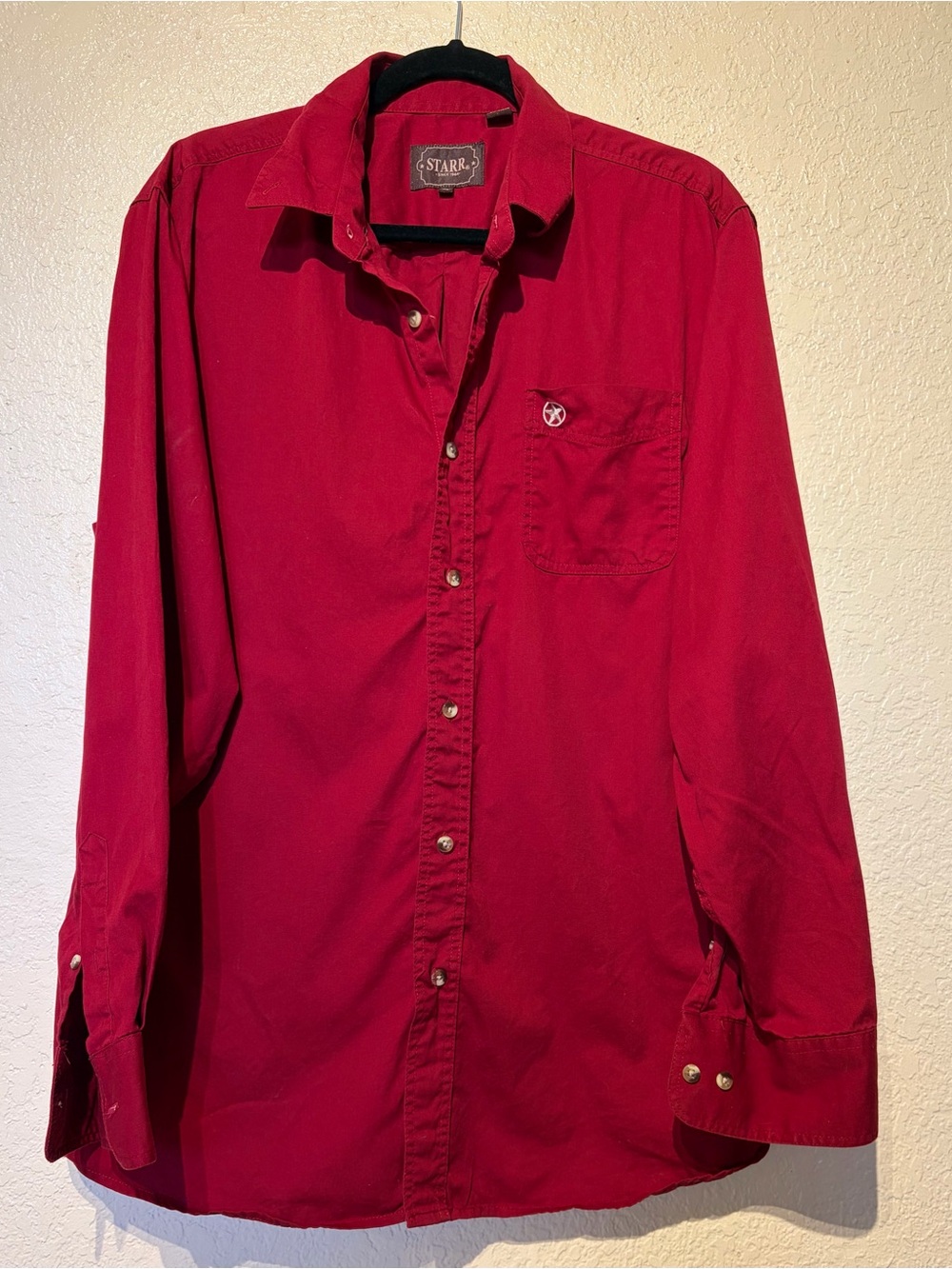 Men's Red Button-Up Shirt size XL
